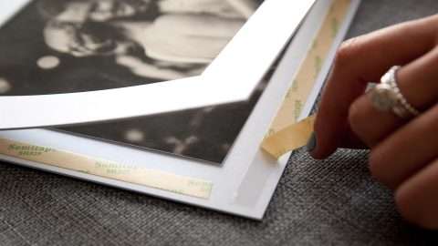 Self-Assemble Mats come with Double-Sided Adhesive ready to be sealed