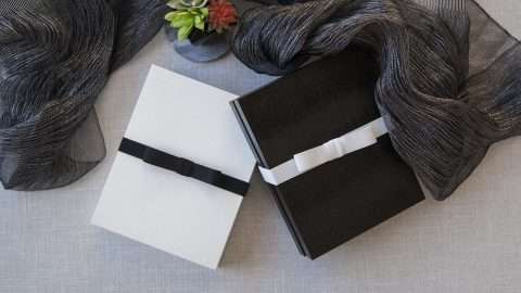 Available in White or Black Lizard textured finishes