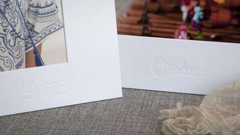 Studio Logos on Standing White Mats