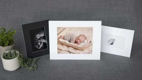Standing Mats are available to suit different print sizes