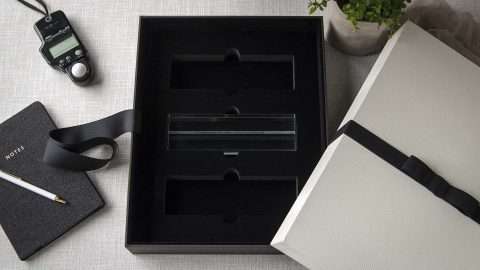 An optional Acrylic Mat Holder Foam Insert for 11x14 Boxes