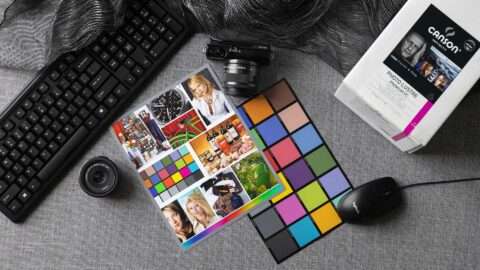 Fine art test prints for monitor calibration printed on premium photographic papers